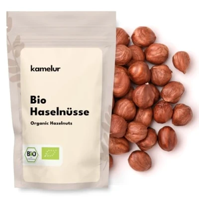 Afbeelding van Kamelur Biologische hazelnoten 1 kg natuurlijk en zonder toevoegingen