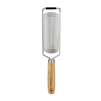 Afbeelding van Culinare Naturals C70001 Fijne Rasp, Duurzaam Bamboe/Roestvrij Staal, 30cm x 7cm, Handmatige Keukenrasp en Zester met handvat, 2 Jaar Garantie