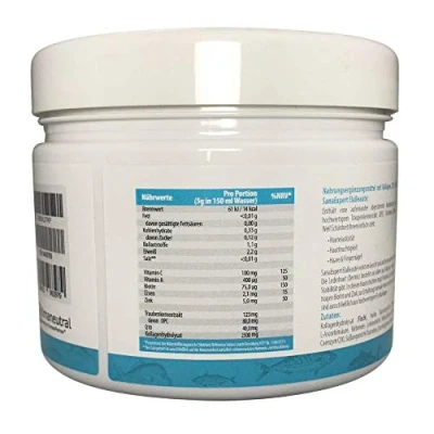 Afbeelding van SanaExpert ElaBeauté, voedingssupplement met collageen, Q10, OPC, zink en vitaminen, collageenvorming, huid haar, collageenpoeder, 150 g