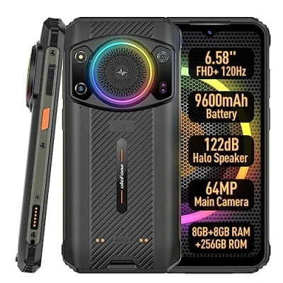 Afbeelding van Ulefone Armor 21 Android 13 Missable Smartphone, Infinite Halo, 122dB luidspreker, 9600mah batterij, 64MP+24MP camera, 16 GB+256 GB, 6.58 FHD+120Hz, Waterdichte telefoon IP68.