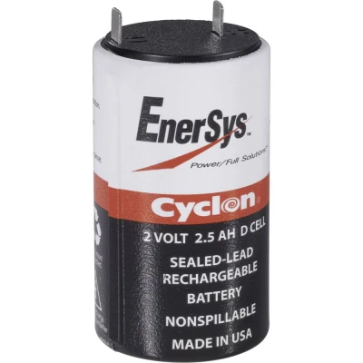 Afbeelding van EnerSys Hawker Cyclon D Loodaccu 2 V 2.5 Ah Loodvlies (AGM) (Ø x h) 34 mm 68 Kabelschoen 4.8 Onderhoudsvrij, Wikkelcellenuitvoering, Cyclusbestendig,