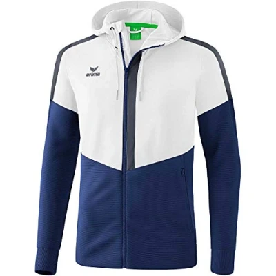 Afbeelding van Erima Squad trainingsjack met capuchon wit/new navy/slate grey 34 / M