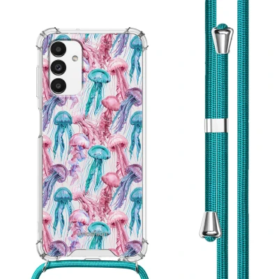 Afbeelding van Samsung Galaxy A13 (5G) Hoesje Kunststof iMoshion Softcase/Koordhoesje/Backcover Jellyfish Watercolor Telefoonhoesje
