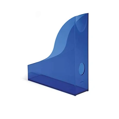 Afbeelding van Durable 1701712540 Staande houder voor tijdschriften Basic, blauw transparant.