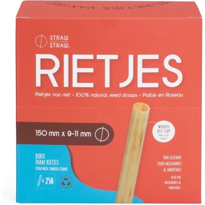 Afbeelding van Bio Futura Straw by Riet Rietjes 15cm 1500 stuks Duurzaam
