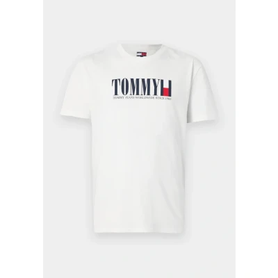Afbeelding van Tommy Jeans DNA FLAG TEE Tshirt print, Heren, Maat: 44, Ecru
