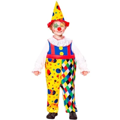 Afbeelding van Widmann Clown &amp; Nar Kostuum Poepie Jongen Multicolor Maat 104 Carnavalskleding Verkleedkleding