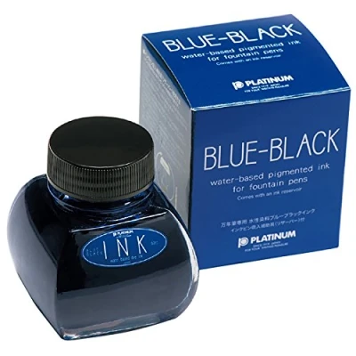 Afbeelding van PLATINUM Vulpen inktfles, 60 ml, blauw/zwart, INK 1200#3