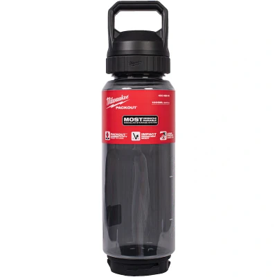 Afbeelding van Milwaukee PACKOUT™ Plastic Fles met Drinkdop 1005 ml Zwart 4932498640