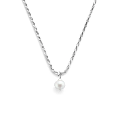 Afbeelding van YO&amp;NO Zilver Ketting parel 41+4cm Sieraden Vrouw 925