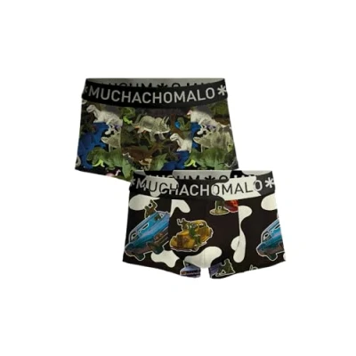 Afbeelding van MUCHACHOMALO Heren Boxers, Katoenen Ondergoed, Multipack 2 Pack, Boxershorts Print Klassieke Pasvorm, met Elastische Tailleband