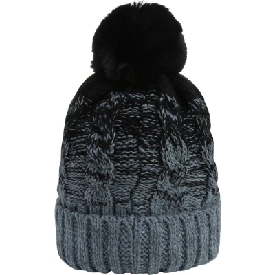 Afbeelding van Zwart/ Grijze Muts Two Tones Gevoerde Wintermutsen Beanies Zwart + Grijs