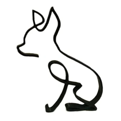 Afbeelding van Zonster 1Pcs Smeedijzeren Hond Ornamenten Chihuahua Metalen Art Sculptuur Beeldjes Thuis Bureau Decoratie Prachtige Dieren Standbeeld Ambachten