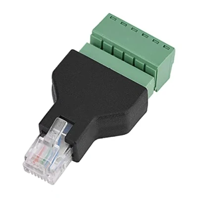 Afbeelding van Zerone RJ12 6P6C stekker op 6 schroefklemmen, adapter, CCTV adapter