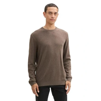 Afbeelding van TOM TAILOR heren trui, 36303 Wood Brown Melange, XXL