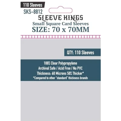 Afbeelding van Small Square Card Sleeves 8812 (70x70mm) Sleeve Kings 110 Pack