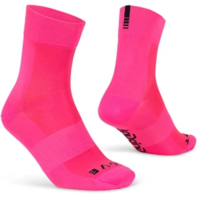 Afbeelding van GripGrab Lightweight SL Performance Zomer Fietssokken 1 Paar Coolmax Wielersport Sokken Regular Cut Roze Hi Vis Unisex Maat M (41 44)
