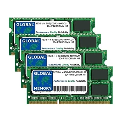 Afbeelding van 32GB (4 x 8GB) DDR3 1600MHz PC3 12800 204 PIN SODIMM GEHEUGEN RAM KIT VOOR INTEL IMAC 27&quot; (LAAT 2012 LAAT 2013)