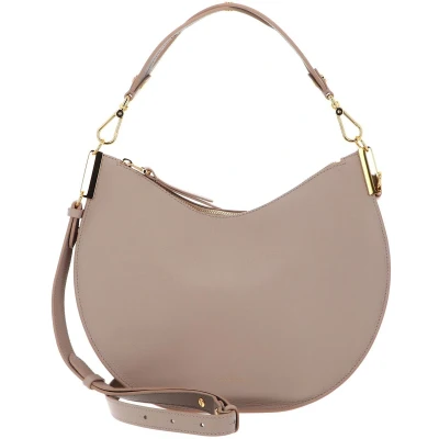 Afbeelding van COCCINELLE Leren schoudertas Sunup Shoulder Bag Rosette / Warm Taupe beige