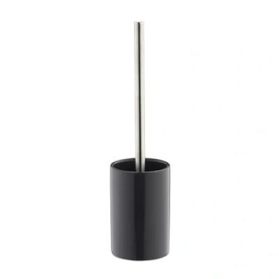 Afbeelding van Relaxdays wc borstel houder keramiek garnituur toilet accessoires rond grijs