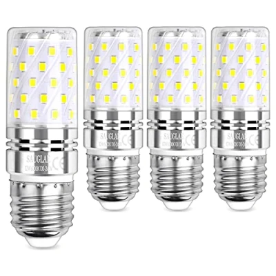 Afbeelding van Sauglae LED Lampen, E27 Edison Schroef, 12W, 100W Gloeilampen Equivalent, 1200Lm, 6000K Koelwit, 4 Stuks