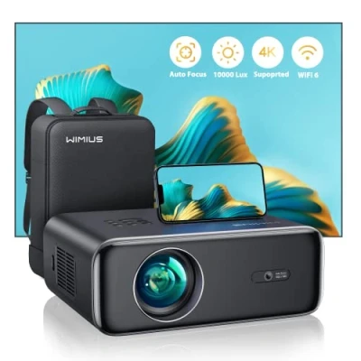 Afbeelding van projector, 5G, wifi, bluetooth, Full HD, 1080P, 4K, ondersteuning met zoomfunctie, wifi draagbaar
