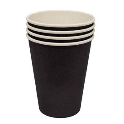 Afbeelding van Fiesta Recyclable koffiebekers enkelwandig zwart 23cl (1000 stuks)