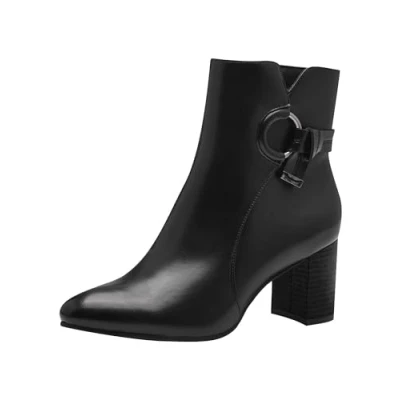 Afbeelding van MARCO TOZZI Dames Bootie Zip+Slip 2 25320 43 Enkellaarzen, zwart, 39 EU