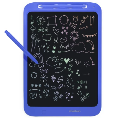 Afbeelding van iMoshion LCD Tekentablet voor kinderen Met kleurenscherm en 2 pennen Cobalt Blue Blauw