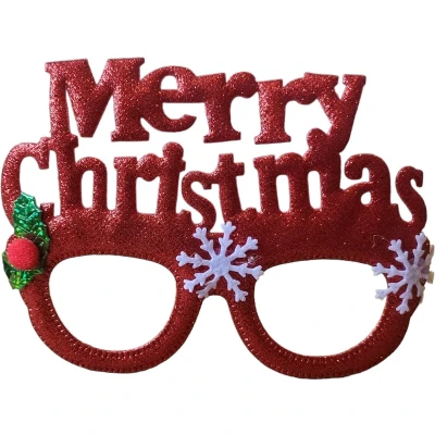 Afbeelding van Horend Goed Kerstbril rood Merry Christmas