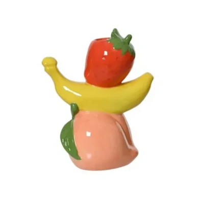 Afbeelding van Vaas porselein H18cm fruit
