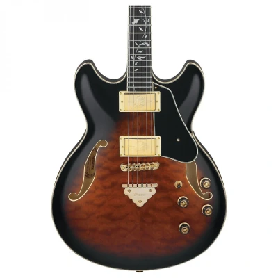 Afbeelding van Ibanez AS93QMSP Artcore Expressionist Dark Brown Sunburst semi akoestische gitaar