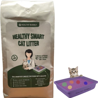 Afbeelding van Healthy Bubbly Vegan Kattenbakvulling met Slimme Gezondheidsmonitor