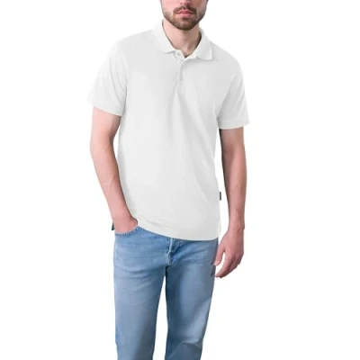 Afbeelding van Men&#039;s Heavy Performance Polo met korte mouwen White 4XL