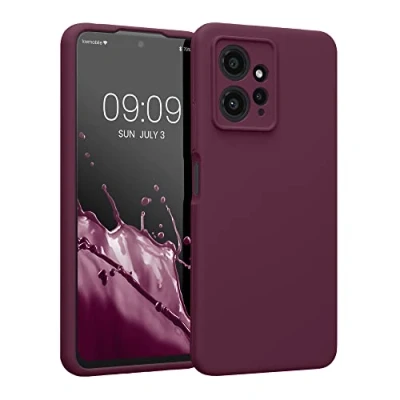 Afbeelding van kwmobile telefoonhoesje geschikt voor Xiaomi Redmi Note 12 (4G) TPU backcover met siliconen coating Smartphone case in bordeaux violet