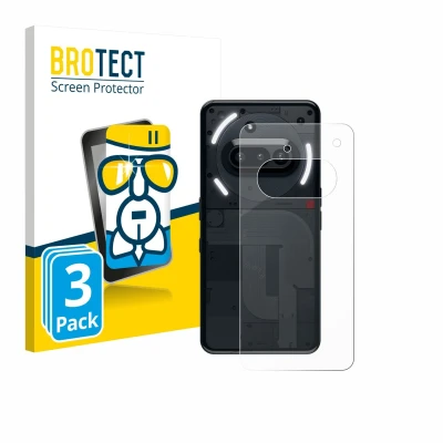 Afbeelding van BROTECT Screenprotector voor Nothing Phone (3a) (Achterkant) Folie Beschermfolie Beschermglas transparant (3 Stuks)