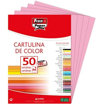 Afbeelding van Fixo Paper 11110353 50 stuks, papier, A4, roze, 180 g