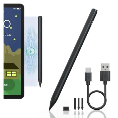 Afbeelding van Surface pen voor Microsoft Pro 9/8/7/6/5/X Go 2/Go 3 met 4096 drukgevoeligheid en palmrejectie, USB C snel opladen, magnetische stylus (3 x verwisselbare punten)