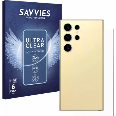 Afbeelding van Savvies Screenprotector voor Samsung Galaxy S24 Ultra (Achterkant) Folie Beschermfolie transparant (6 Stuks)