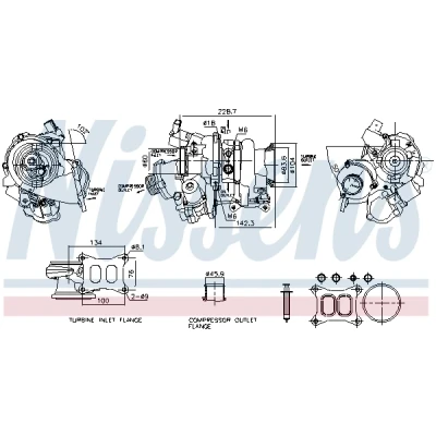 Afbeelding van Turbocharger NISSENS 93632, voor o.a. Audi, VW, SKODA, SEAT