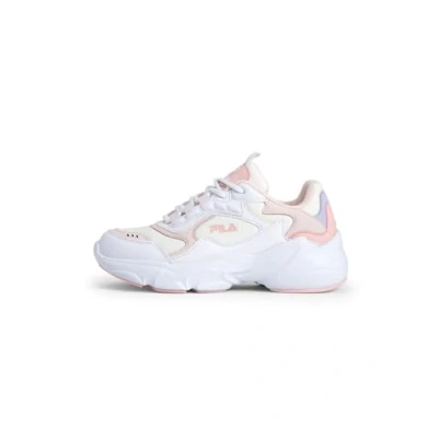 Afbeelding van Fila Collene KIDS Unisex Sneakers laag voor kinderen, Maat: 33, White/mauve chalk Imitatieleer/ textiel