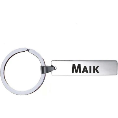 Afbeelding van Sleutelhanger Met Naam Maik RVS