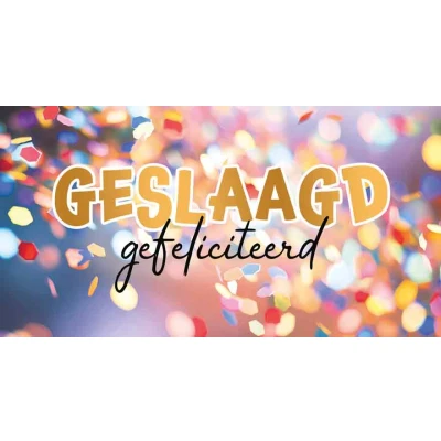 Afbeelding van Kaart Geslaagd SGP39 E Geslaagd, gefeliciteerd