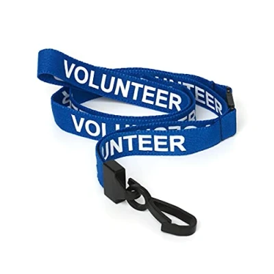 Afbeelding van CKB Ltd Vrijwilliger LANYARDS Breakaway Safety Lanyard Neck Strap Swivel Plastic Clip voor ID kaarthouder Pull Quick Release Ontwerp (Blauw, Pack van 10)