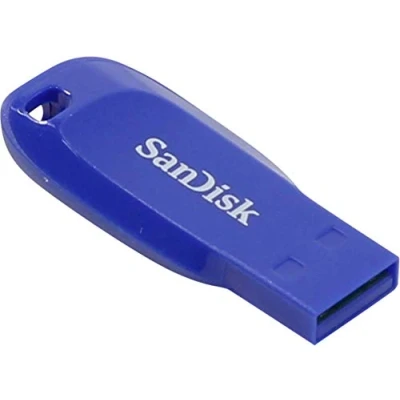 Afbeelding van SanDisk SDCZ50C 064G B35BE 64 GB Cruzer Blade USB 2.0 Flash Drive Electric Blue