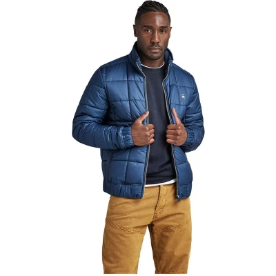 Afbeelding van G star Raw Meefic quilted jacket blue Leren jas L