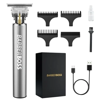 Afbeelding van Barberboss Baardtrimmer Mannen, Tondeuse Draadloze voor Mannen Kapsel, Detail Stoppels Trimmer QR 2068