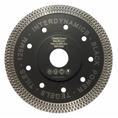 Afbeelding van Interdynamics diamantzaagblad Black Power Premium 115 x 22.2 mm