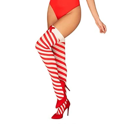 Afbeelding van Obsessive Kissmas Kousen Rood S/M