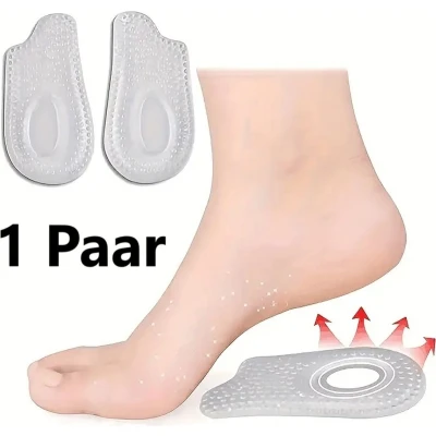 Afbeelding van 3D Sioftgel Gelhak Inlegzolen I Zooltjes Hiel Cups Hielbeschermers Maat 40 46 Transparant